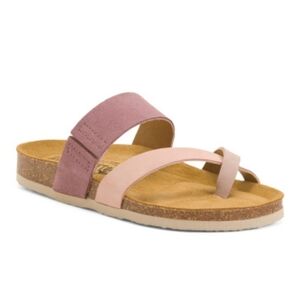 🩷🔹️PLAKTON🔹️ made In spain Suede Bloom Salmon Sandals